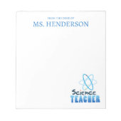 Benutzerdefiniert vom Schreibtisch des Lehrers Notizblock (Vorderseite)