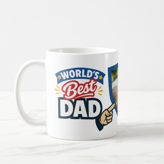 Benutzerdefiniert Weltbester Papa Kaffeetasse (Links)