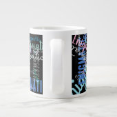 Benutzerdefiniert wiederholendes Wort/Name Jumbo-Tasse (Rückseite)