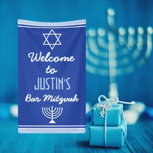 Benutzerdefiniert Willkommen bei Bar Mitzvah Banner