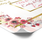 Benutzerdefiniert Willkommen bei der Hochzeit von  Poster (Ecke)