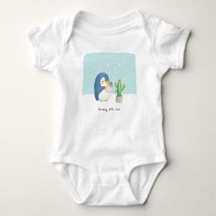 [Benutzerdefiniert] Winter-Pinguin-Gärtner wächst  Baby Strampler
