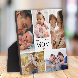 Benutzerdefiniert Wir lieben dich Mama 5 Foto-Coll Fotoplatte