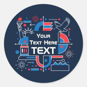 Benutzerdefiniert zum 250. Jubiläum Amerikas Runder Aufkleber