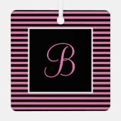 Benutzerdefiniert, zunächst rosa und schwarz gestr ornament aus metall (Rückseite)