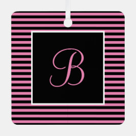 Benutzerdefiniert, zunächst rosa und schwarz gestr ornament aus metall