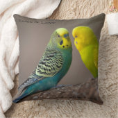 Benutzerdefiniert Zwei Papageabbild mit Liebe Text Kissen (Decke)