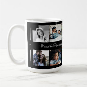 Benutzerdefinierte 10-Foto-Collage Ihr Text Famili Kaffeetasse