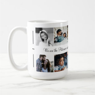 Benutzerdefinierte 10-Foto-Collage Ihr Text Famili Kaffeetasse