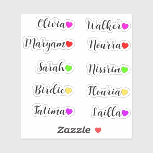 Benutzerdefinierte 10 PCs Wasserdicht - Transparen Aufkleber (Blatt)