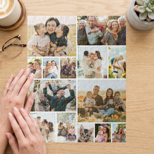 Benutzerdefinierte 14-Foto-Collage Puzzle