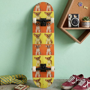 Benutzerdefinierte 16-Foto-Collage mit Ihrem Haust Skateboard