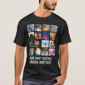 Benutzerdefinierte 16-Foto-Montage-Mosaikbild-Coll T-Shirt (Vorderseite)