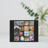 Benutzerdefinierte 16-Foto-Mosaikbildkollektion Postkarte (Stehend Vorderseite)