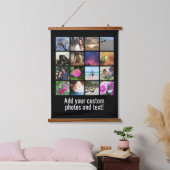 Benutzerdefinierte 16-Foto-Mosaikbildkollektion Wandteppich Mit Holzrahmen (Schlafzimmer)