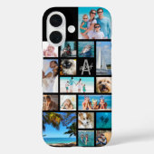 Benutzerdefinierte 17 Collage Monogramm Name Ihre Case-Mate iPhone Hülle (Rückseite)