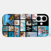 Benutzerdefinierte 17 Collage Monogramm Name Ihre Case-Mate iPhone Hülle (Rückseite (Horizontal))
