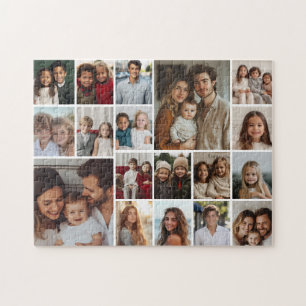 Benutzerdefinierte 18-Foto-Collage rundum Puzzle