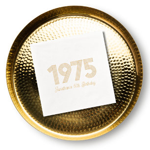 Benutzerdefinierte 1975 50. Geburtstag Foliengeprä Servietten Mit Folie