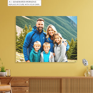 Benutzerdefinierte 1-Foto-Familie Leinwanddruck