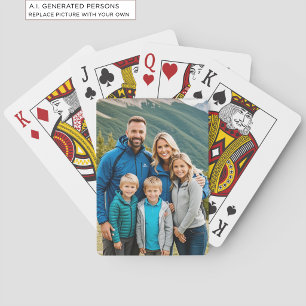 Benutzerdefinierte 1 Foto Familie Spielkarten
