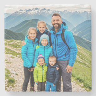Benutzerdefinierte 1-Foto-Familie Steinuntersetzer