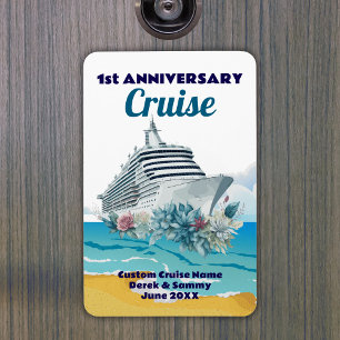 Benutzerdefinierte 1. Jubiläums-Kreuzfahrt-Kabinen Magnet