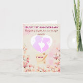 Benutzerdefinierte 1. Jubiläumskarte für Ehemann u Karte (Vorderseite)
