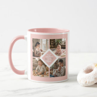Benutzerdefinierte 1. Muttertags-Fotocollage Rosa Tasse