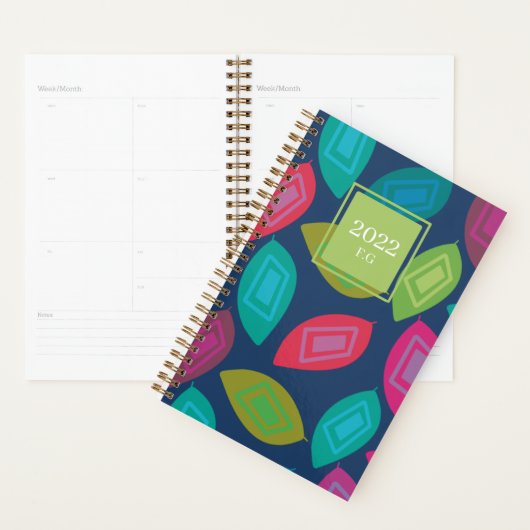 Benutzerdefinierte 2025 farbenfrohe Planer-Monogra Planer (Anzeige)