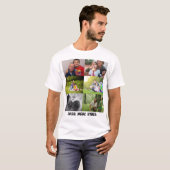Benutzerdefinierte 2026 Stimmung 6 Foto-Collage T-Shirt (Vorne ganz)