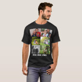 Benutzerdefinierte 2026 Stimmung 6 Foto-Collage T-Shirt (Vorne ganz)