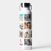 Benutzerdefinierte 20-Quadrat-Foto-Grid-Collage Trinkflasche (Vorne)