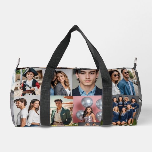 benutzerdefinierte 24-Foto-Schul- oder Hochschulta Duffle Bag (Rückseite)