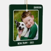 Benutzerdefinierte 2-Foto-2-seitige Emerald-Sonder Keramikornament (Rechts)