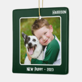 Benutzerdefinierte 2-Foto-2-seitige Emerald-Sonder Keramikornament (Links)