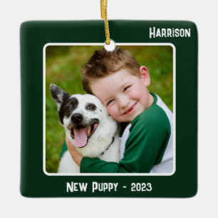 Benutzerdefinierte 2-Foto-2-seitige Emerald-Sonder Keramikornament