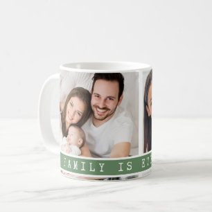 Benutzerdefinierte 2-Foto-Collage Familienbild Zit Kaffeetasse