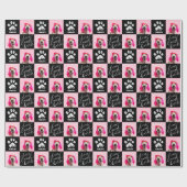 Benutzerdefinierte 2-Foto-Dog-Paw-Druck Geschenkpapier (Flach)