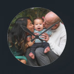 Benutzerdefinierte 2-Foto-Doppelseitige Personalis Runde Wanduhr<br><div class="desc">Benutzerdefinierte 2-Foto-Doppelseitige Personalisierte Familienzeituhr</div>
