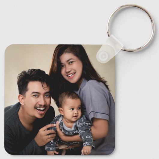 Benutzerdefinierte 2-Foto-Doppelseitige Personalis Schlüsselanhänger (Rückseite)