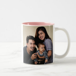 Benutzerdefinierte 2-Foto-Doppelseitige Personalis Zweifarbige Tasse