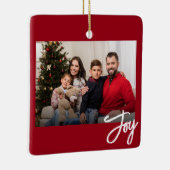 Benutzerdefinierte 2-Foto-Foto-Joy Red Keramikornament (Rechts)