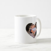 Benutzerdefinierte 2-Foto-Herz Kaffeetasse (VorderseiteRechts)