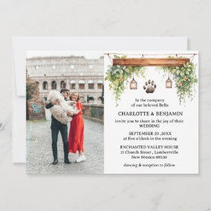 Benutzerdefinierte 2-Foto-Hunde-Hochzeit Einladung