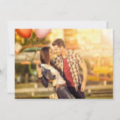 Benutzerdefinierte 2-Foto-weiße Brush-Save the Dat Einladung (Rückseite)