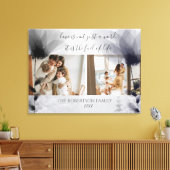 Benutzerdefinierte 2 Fotos mit Blumenüberlagerung Leinwanddruck (Insitu (Wohnzimmer))