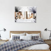 Benutzerdefinierte 2 Fotos mit Blumenüberlagerung Leinwanddruck (Insitu (Schlafzimmer))