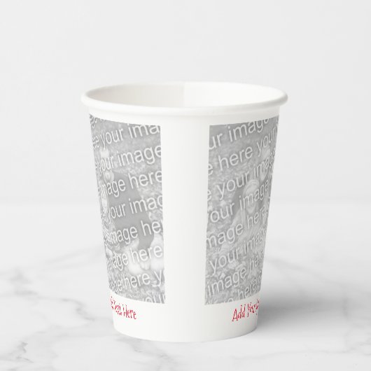 Benutzerdefinierte 2 Fotos oder Bilder 2 Nachricht Pappbecher (Links)