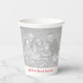 Benutzerdefinierte 2 Fotos oder Bilder 2 Nachricht Pappbecher (Vorderseite)